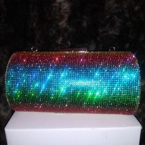 Rainbow Rhinestone Purse